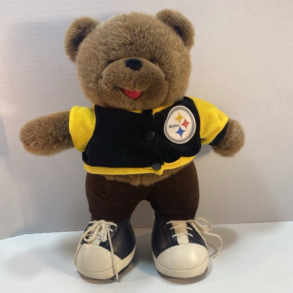 Pittsburgh Steelers NFL Plush Teddy Bear Football Stuffed Animal 2003 Vintage‎